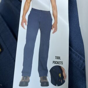 CAT Men's 38x34 Workwear Carpenter Pants Blue Cotton Blend e1149